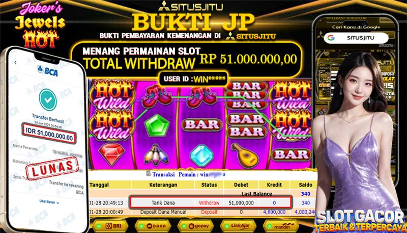 SITUSJITU id : WIN***** JACKPOT SLOT JOKER'S JEWELS HOT PRAGMATIC PLAY  Rp.51.000.000 ,- LUNAS