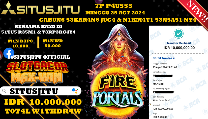 SITUSJITU id : SW****** JACKPOT FIRE PORTALS Rp.10.000.000 ,- LUNAS
