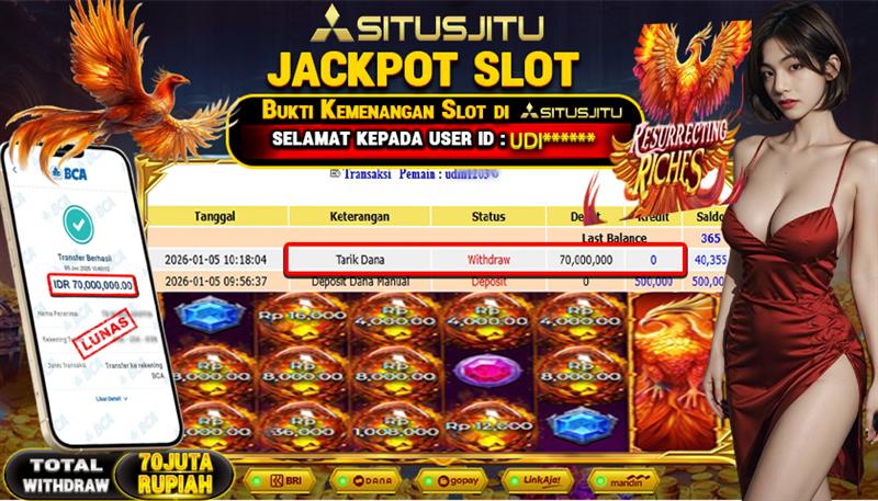 SITUSJITU  id : UDI***** JACKPOT SLOT RESURRECTING RICHES PRAGMATIC PLAY Rp.70.000.000,- LUNAS