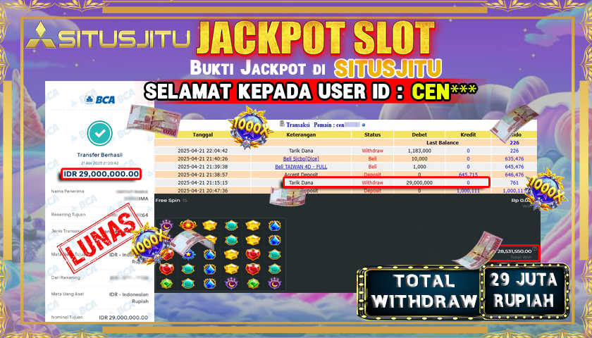SITUSJITU id : CEN*** JACKPOT STARLIGHT PRINCESS 1000 Rp.29.000.000 ,- LUNAS
